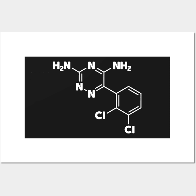 Lamotrigine / Lamictal Chemical Symbol - Bipolar Medication Wall Art by ScienceCorner